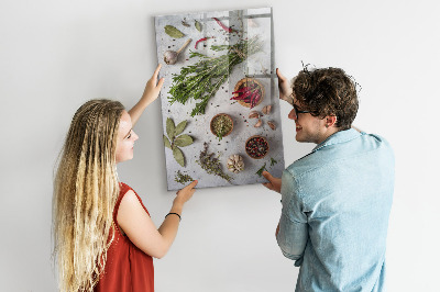 Tableau magnétique vertical herbes