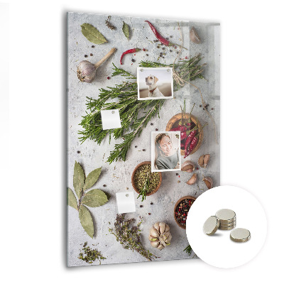 Tableau magnétique vertical herbes