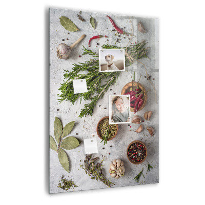 Tableau magnétique vertical herbes