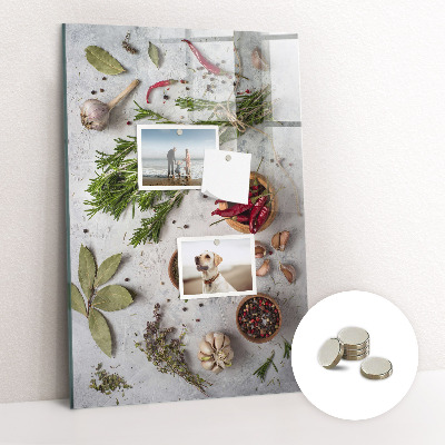 Tableau magnétique vertical herbes