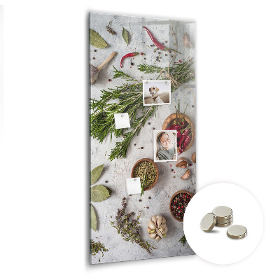 Tableau magnétique vertical herbes