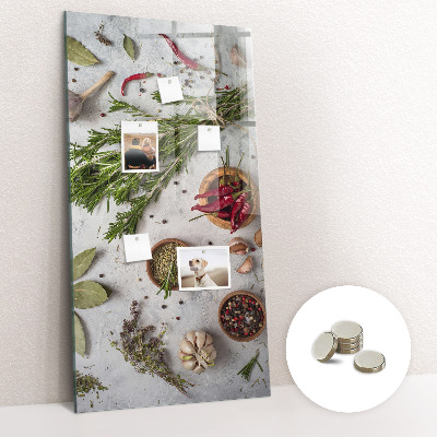 Tableau magnétique vertical herbes