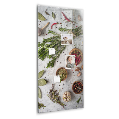 Tableau magnétique vertical herbes