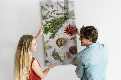 Tableau magnétique vertical herbes