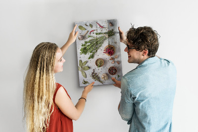 Tableau magnétique vertical herbes