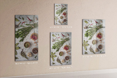 Tableau magnétique vertical herbes