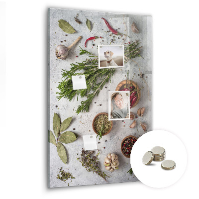 Tableau magnétique vertical herbes
