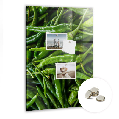 Tableau magnétique vertical Poivrons verts