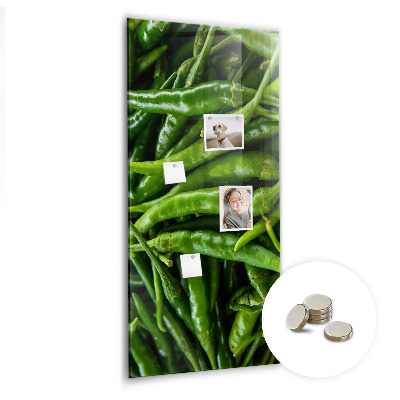 Tableau magnétique vertical Poivrons verts