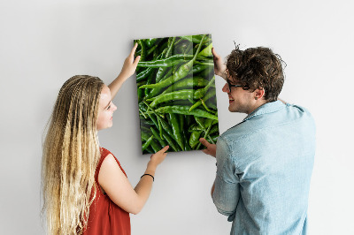 Tableau magnétique vertical Poivrons verts