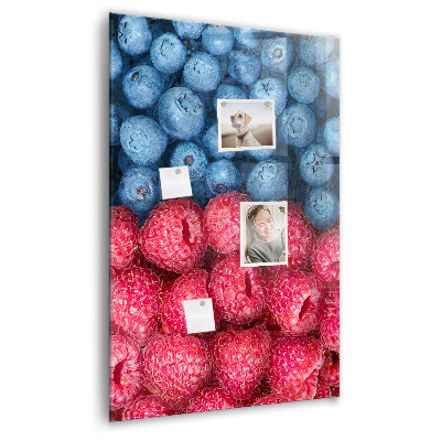 Tableau magnétique vertical Myrtilles et framboises