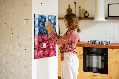 Tableau magnétique vertical Myrtilles et framboises