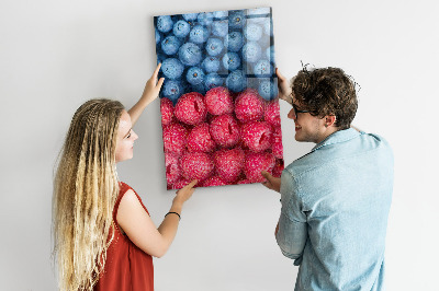 Tableau magnétique vertical Myrtilles et framboises
