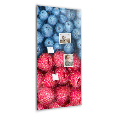 Tableau magnétique vertical Myrtilles et framboises