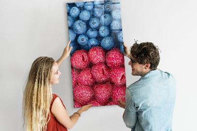 Tableau magnétique vertical Myrtilles et framboises