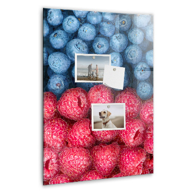 Tableau magnétique vertical Myrtilles et framboises
