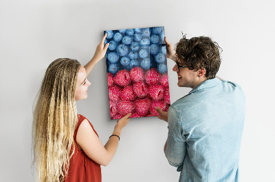 Tableau magnétique vertical Myrtilles et framboises