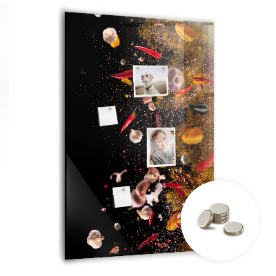 Tableau aimanté décoration Une explosion de saveurs