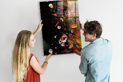 Tableau aimanté décoration Une explosion de saveurs