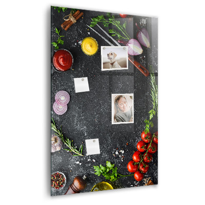 Tableau magnétique pour magnets Ingrédients de la pizza