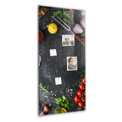 Tableau magnétique pour magnets Ingrédients de la pizza