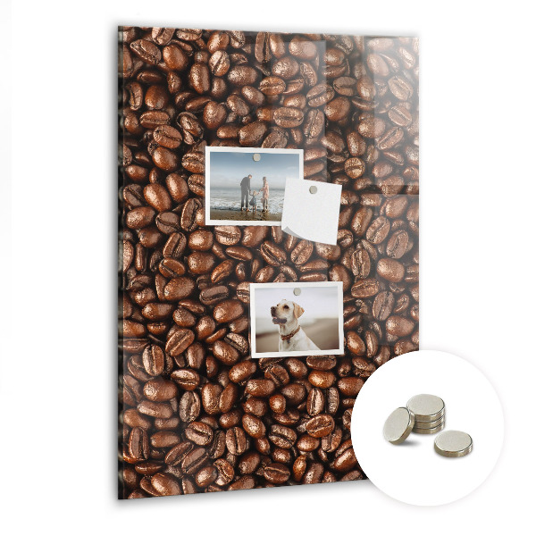 Tableau magnétique vertical Café en grains