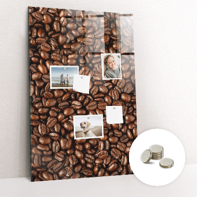 Tableau magnétique vertical Café en grains