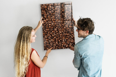 Tableau magnétique vertical Café en grains