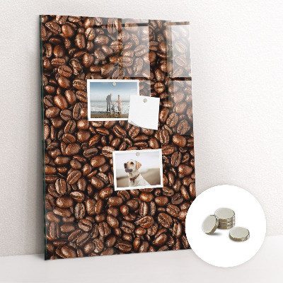 Tableau magnétique vertical Café en grains