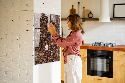 Tableau magnétique vertical Café en grains