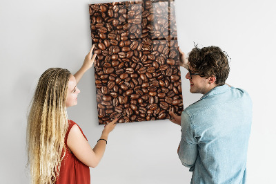 Tableau magnétique vertical Café en grains