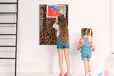 Tableau magnétique vertical Café en grains