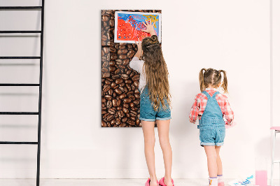 Tableau magnétique vertical Café en grains