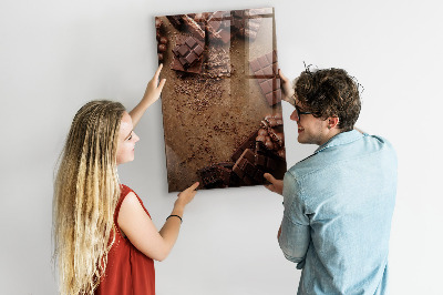 Tableau aimanté décoration Barres de chocolat