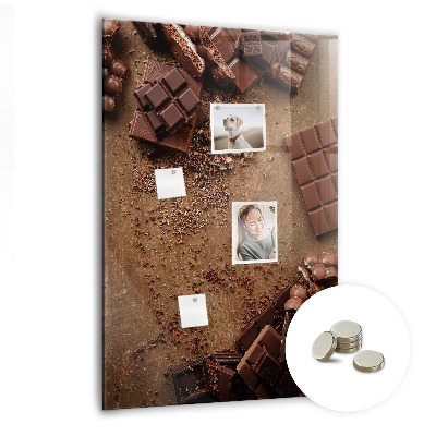 Tableau aimanté décoration Barres de chocolat