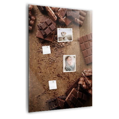 Tableau aimanté décoration Barres de chocolat