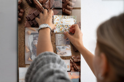 Tableau aimanté décoration Barres de chocolat