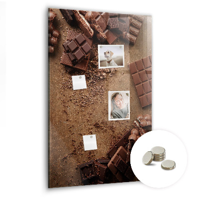 Tableau aimanté décoration Barres de chocolat