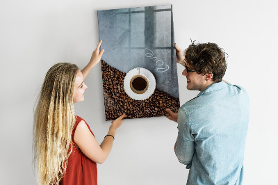 Tableau magnétique pour magnets Une tasse de café