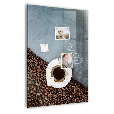 Tableau magnétique pour magnets Une tasse de café