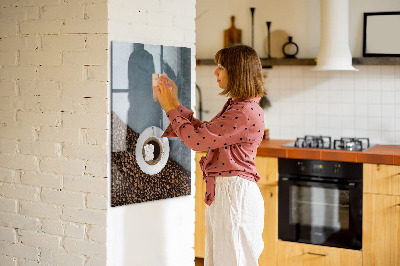 Tableau magnétique pour magnets Une tasse de café