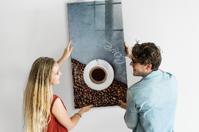 Tableau magnétique pour magnets Une tasse de café