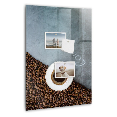 Tableau magnétique pour magnets Une tasse de café