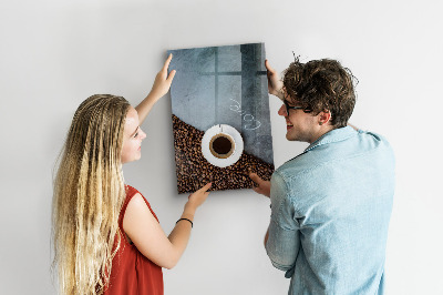 Tableau magnétique pour magnets Une tasse de café