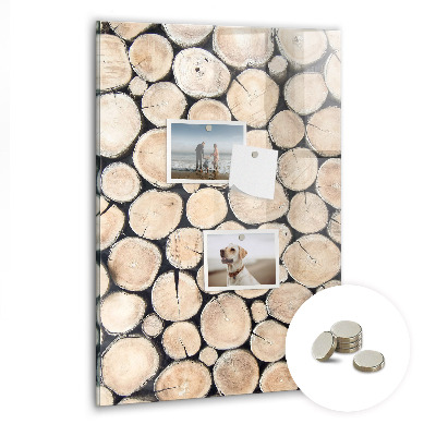 Tableau aimanté décoration souches d'arbres