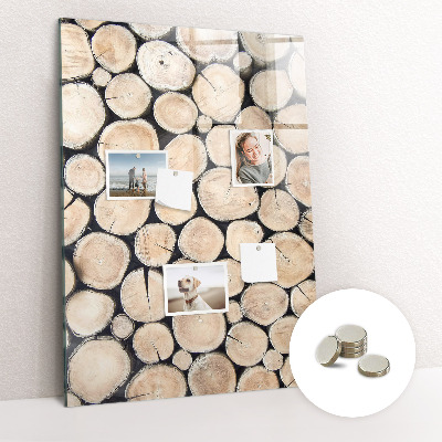 Tableau aimanté décoration souches d'arbres