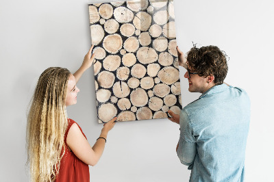 Tableau aimanté décoration souches d'arbres