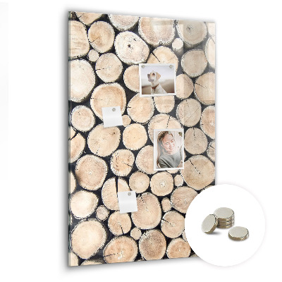 Tableau aimanté décoration souches d'arbres