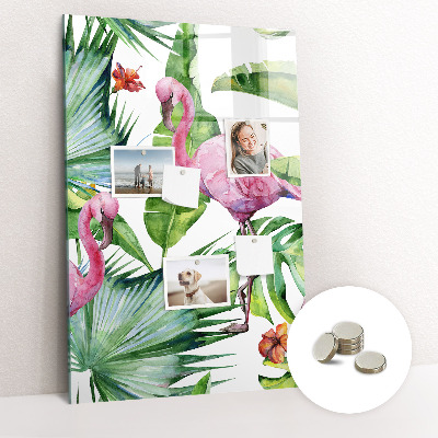 Tableau magnétique enfant Flamant rose oiseau nature
