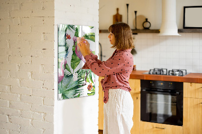 Tableau magnétique enfant Flamant rose oiseau nature